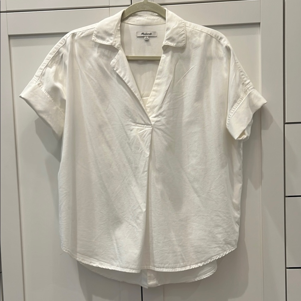 Madewell Women's White Short Sleeve Top